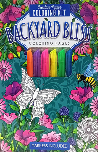 Creative Pages Coloring Kit Backyard Bliss  